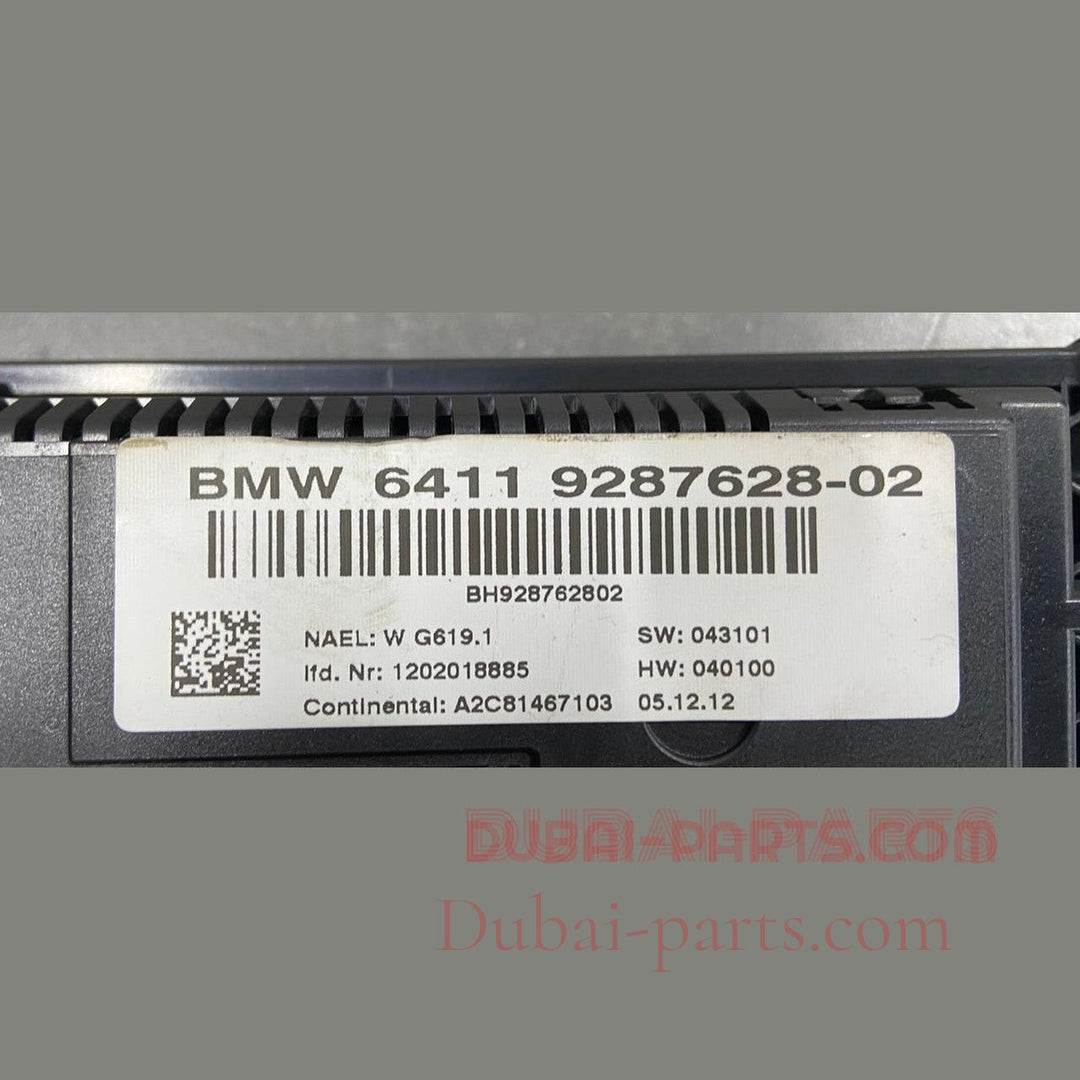BMW F25 X3 Climate Control Panel A/C Automatic Air Conditioner Module 9287628 OEM