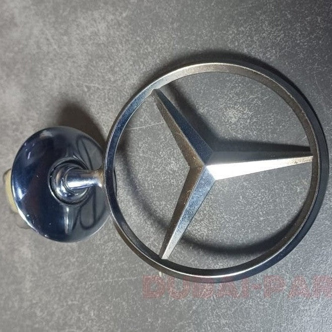 Front Hood Ornament Mounted Star Emblem Fit For Mercedes Benz C E S AMG Silver