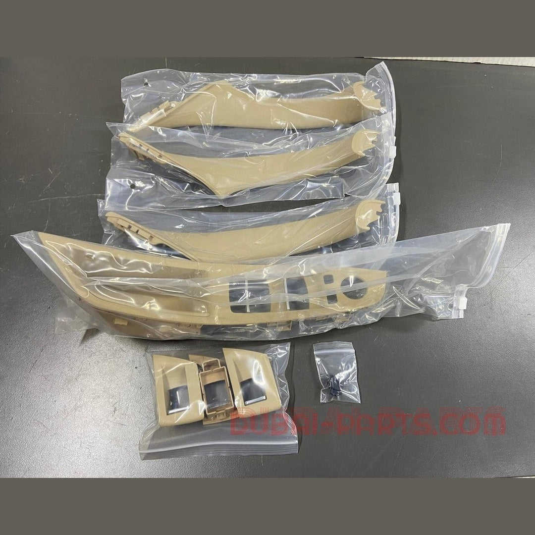 BMW F10 F11 Door Inner Handle Set 5 PC Beige Color Aftermarket New Product