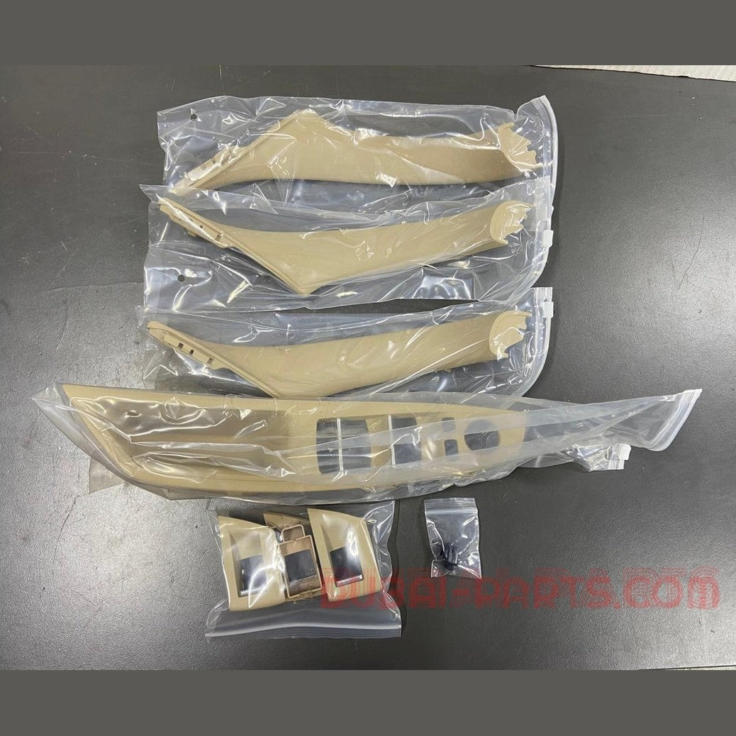 BMW F10 F11 Door Inner Handle Set 5 PC Beige Color Aftermarket New Product
