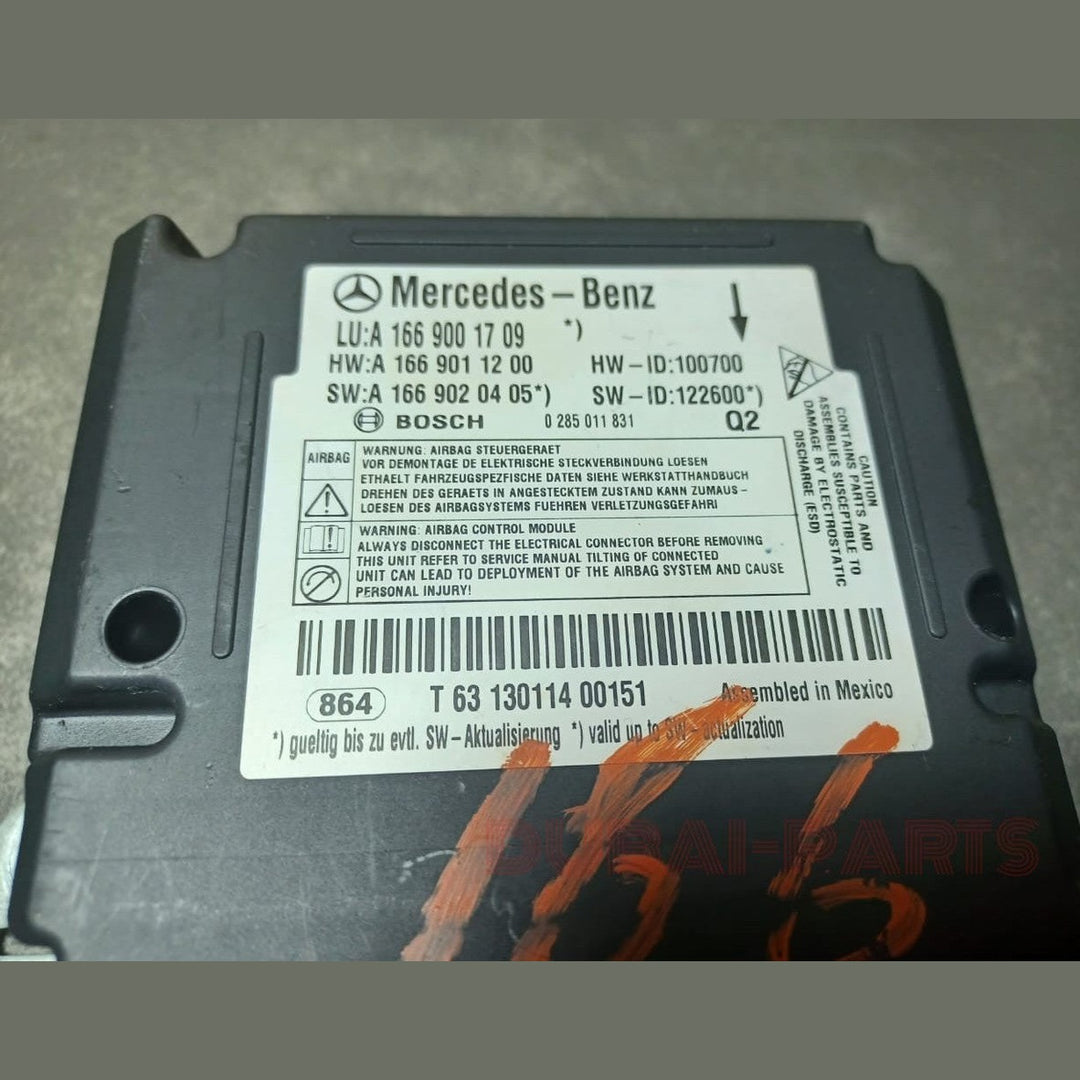 2013-2016 Mercedes-Benz W166 ML350 GL450 GLE Air SRS bag Control Module A166 9001709 OEM