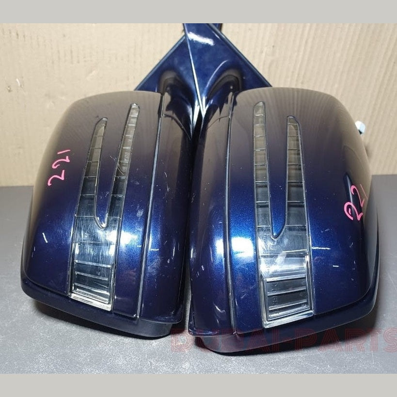 2007-2009 Mercedes-Benz S-Class W221 S550 Right \ Left Side Rear View Mirror Set Foldable With Signal Light