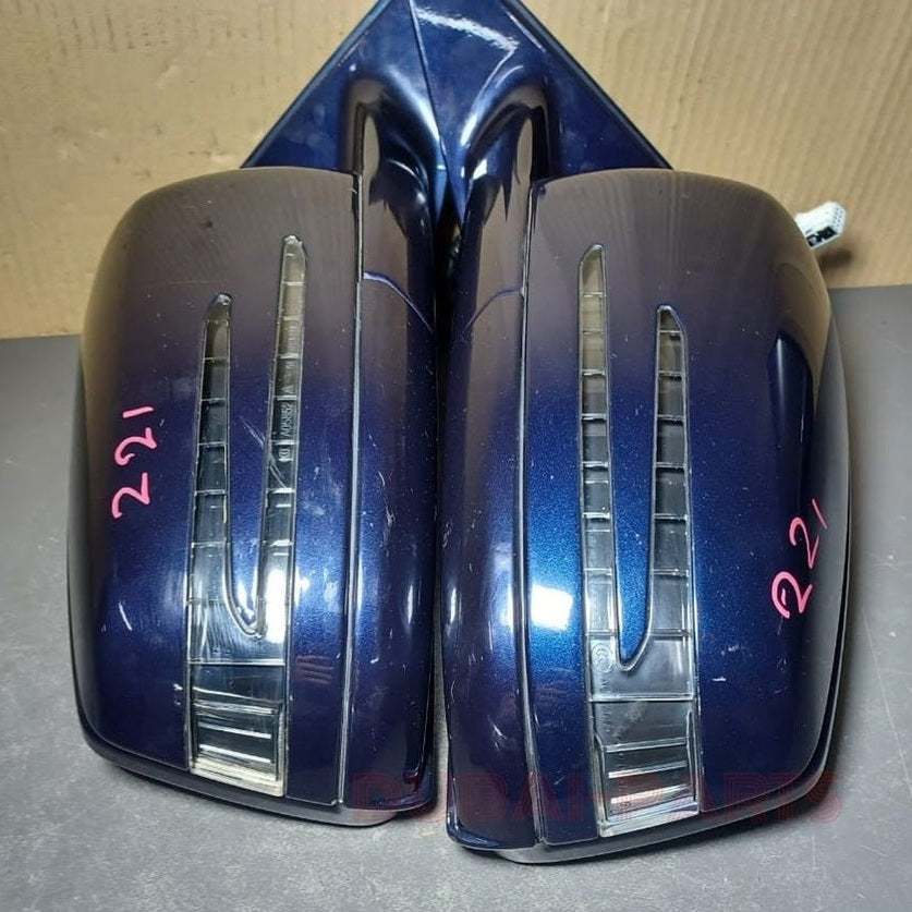 2007-2009 Mercedes-Benz S-Class W221 S550 Right \ Left Side Rear View Mirror Set Foldable With Signal Light