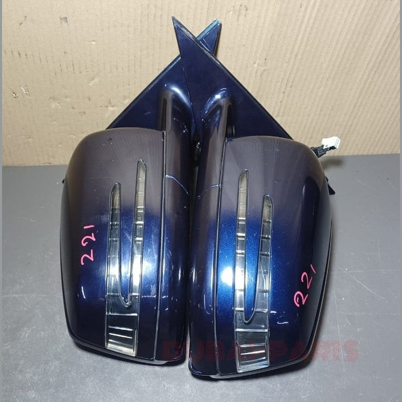 2007-2009 Mercedes-Benz S-Class W221 S550 Right \ Left Side Rear View Mirror Set Foldable With Signal Light