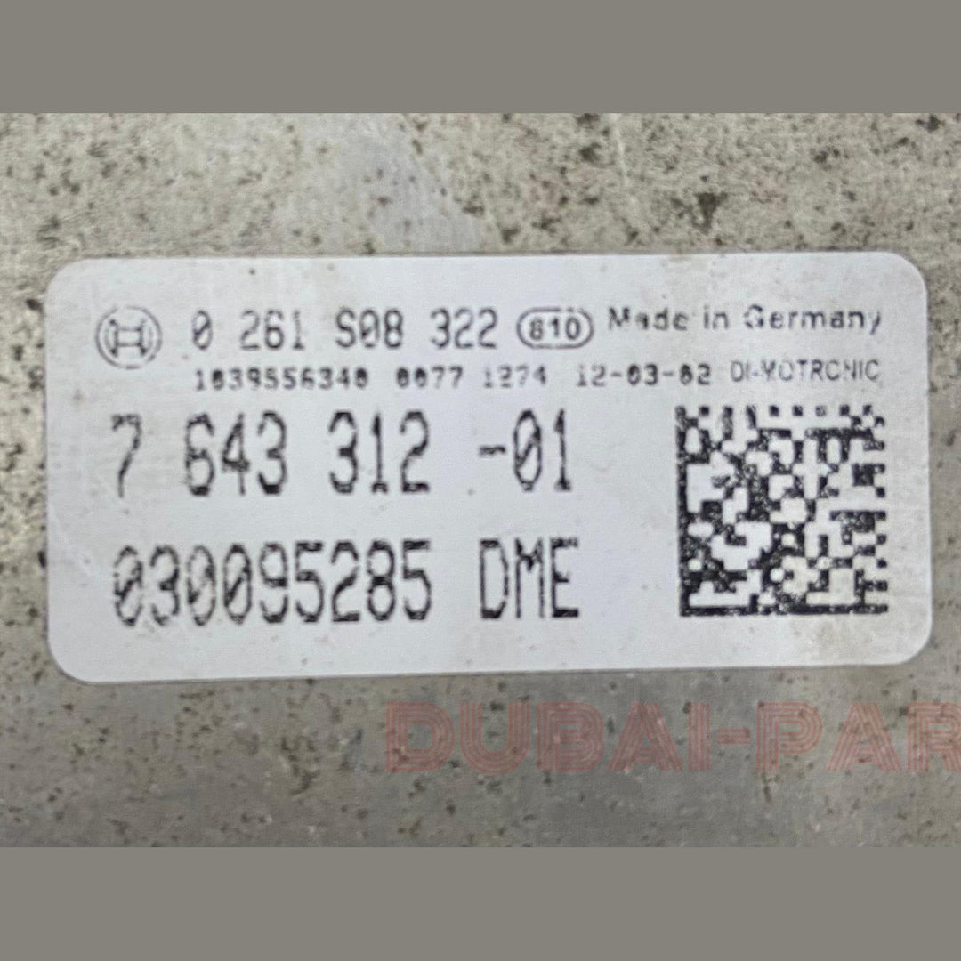 BMW 3,5 SERIES F30 F10 F11 X3 F25 N20 ENGINE CONTROL UNIT DME ECU SET 7643312 USED