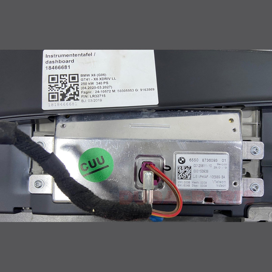شاشة عرض معلومات الوسائط والملاحة الأصلية لسيارات BMW X5 G05 و X6 G06 40i موديل 2020، رقم القطعة 8736093، مستعملة