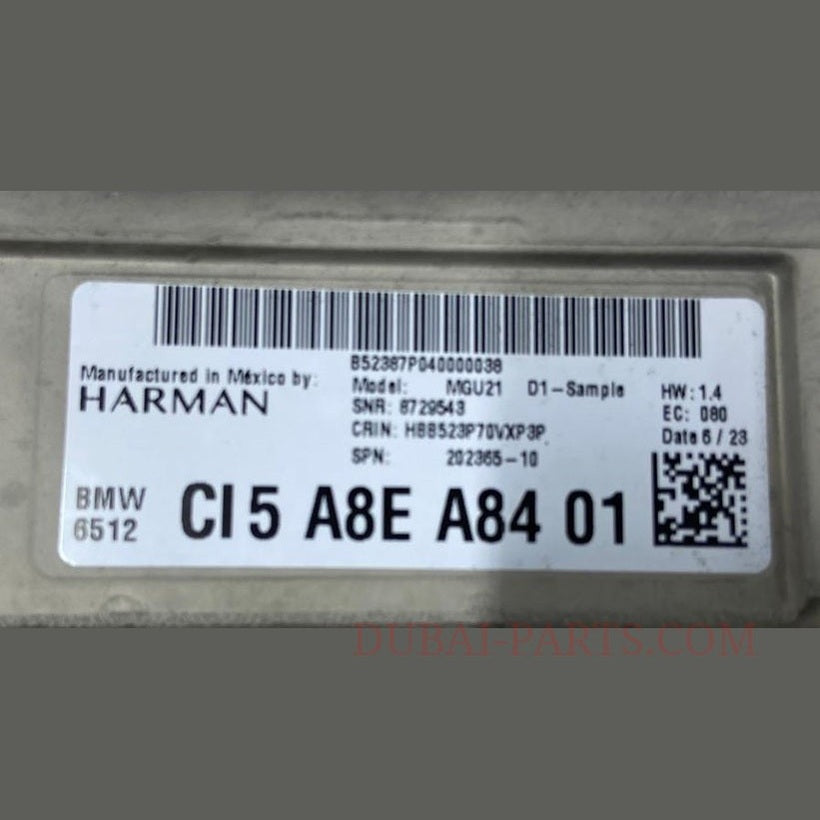 BMW MGU21 AUDIO HEAD UNIT 5A8EA84 HARMAN BECKER NEW