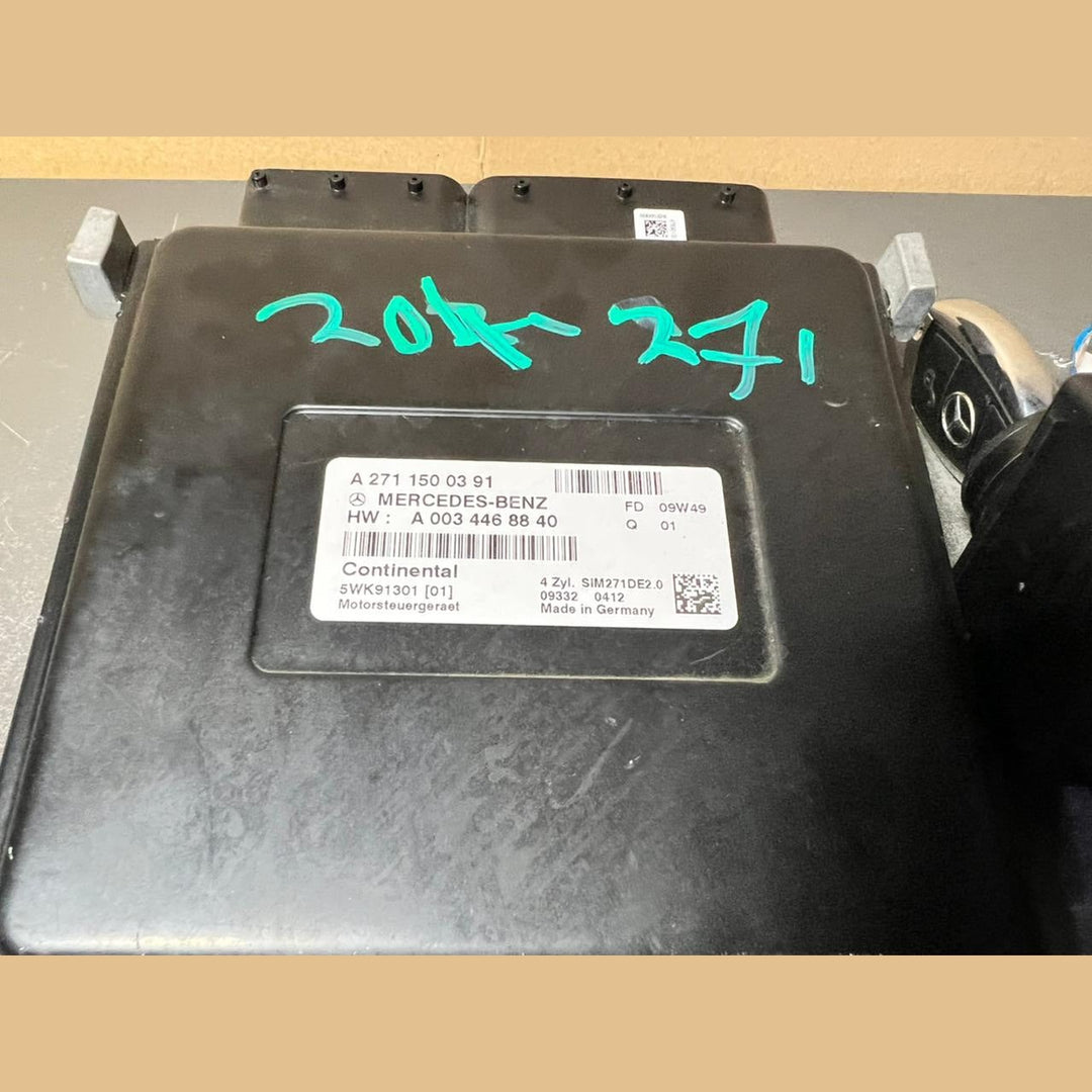 2010-2014 Mercedes-Benz W204 CGI ECU Engine Computer Ignition Key Set A271 1500391 OEM