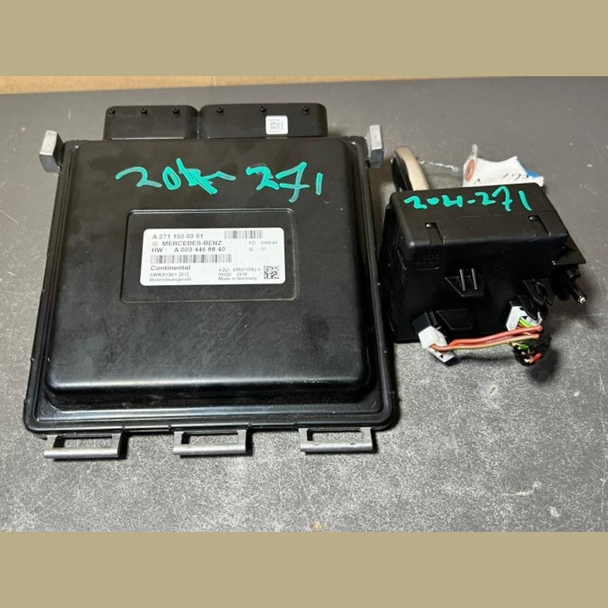 2010-2014 Mercedes-Benz W204 CGI ECU Engine Computer Ignition Key Set A271 1500391 OEM