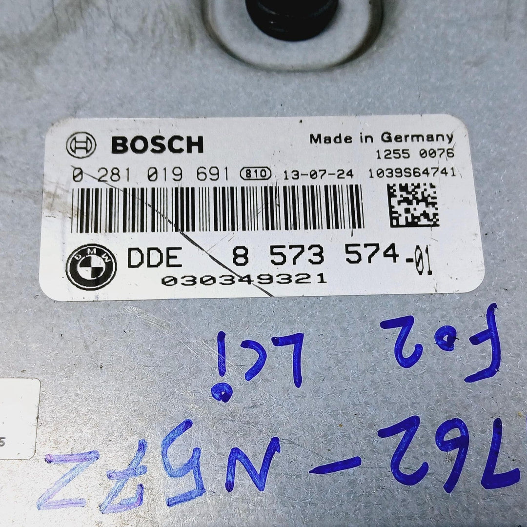 BMW 740dX F01 2013 N57Z ENGINE CONTROL UNIT ECU KIT DDE 8573574