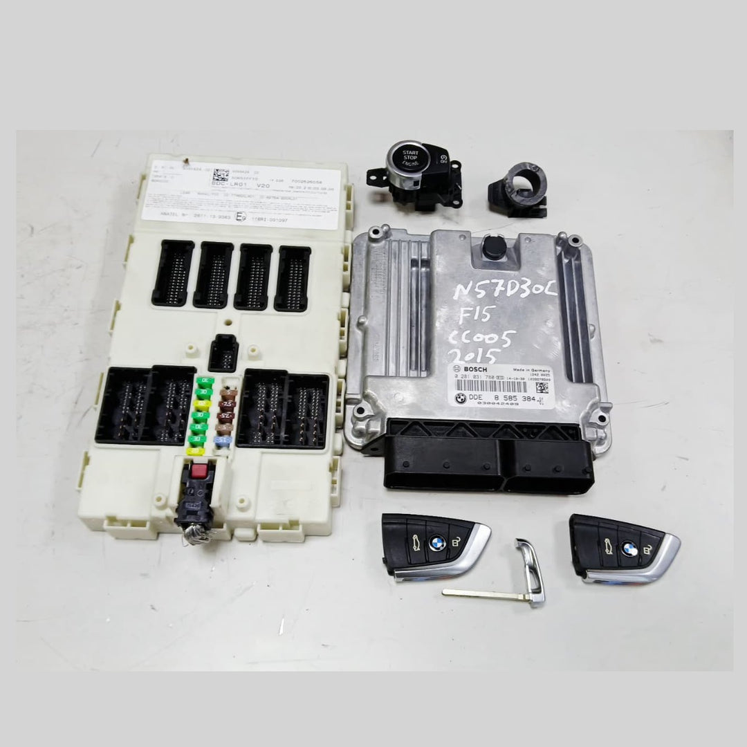 BMW X5 M50dX F15 2015 N57X ENGINE CONTROL UNIT SET DDE 8585384