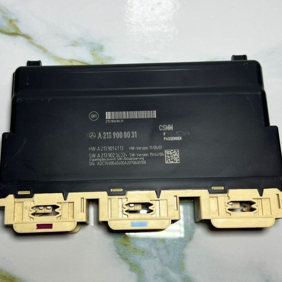 17-21 Mercedes Benz W213 E-Class Passenger Seat Control Module A213 9008031 OEM