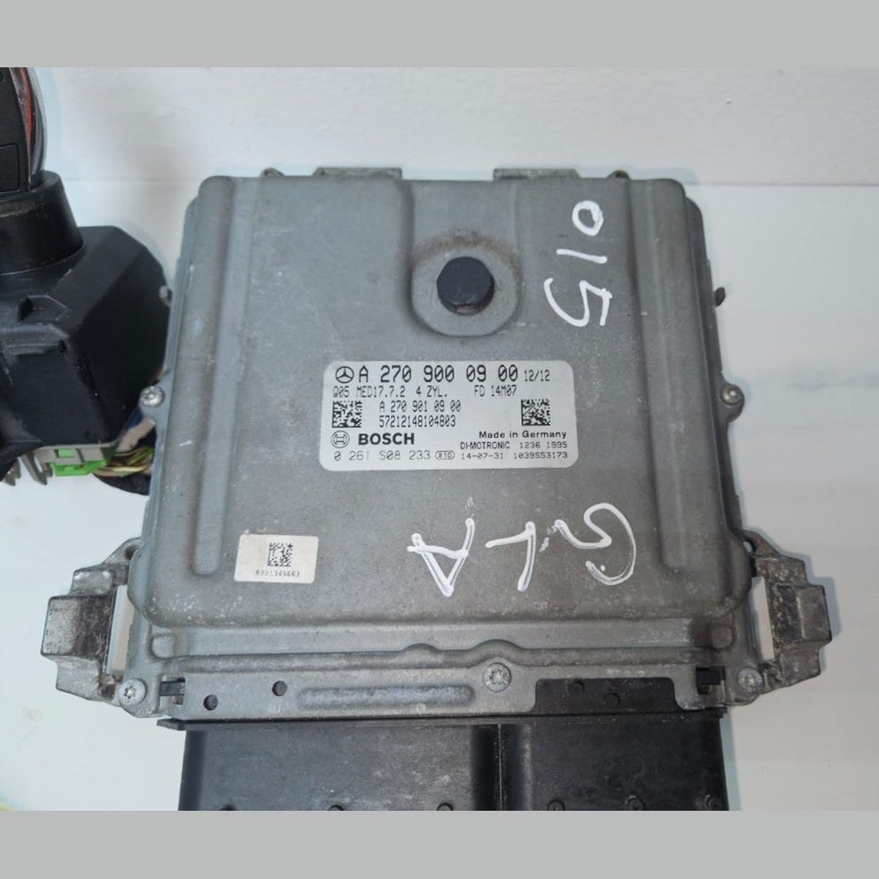 Mercedes W246 ECU Engine Control Module Ignition Key Switch Set A270 9000900 OEM