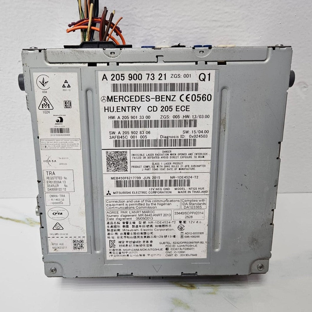 14-18 Mercedes W205 C300 Radio Audio Head Unit CD DVD Changer A205 9007321 OEM