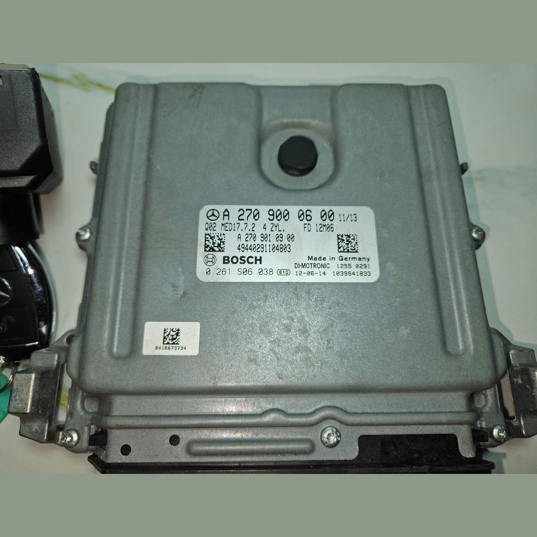 Mercedes CLA ECU Engine Control Module Ignition Key Switch Set A270 9000600 OEM