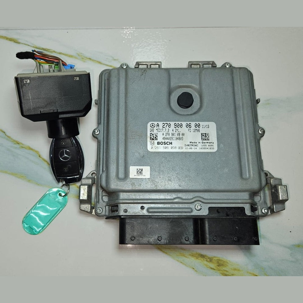Mercedes CLA ECU Engine Control Module Ignition Key Switch Set A270 9000600 OEM