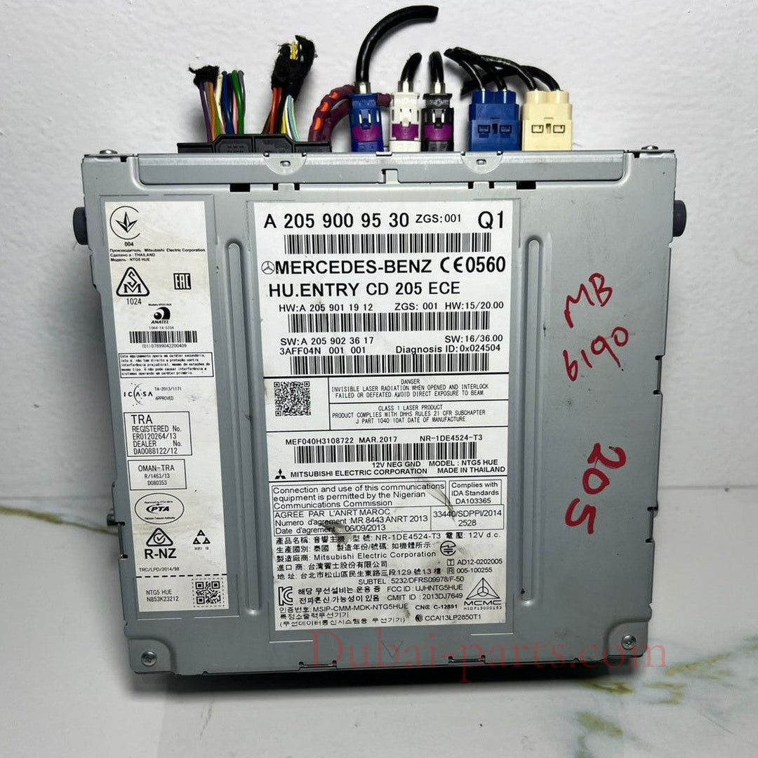 14-18 Mercedes W205 C300 Radio Audio Head Unit CD DVD Changer A205 9009530 OEM