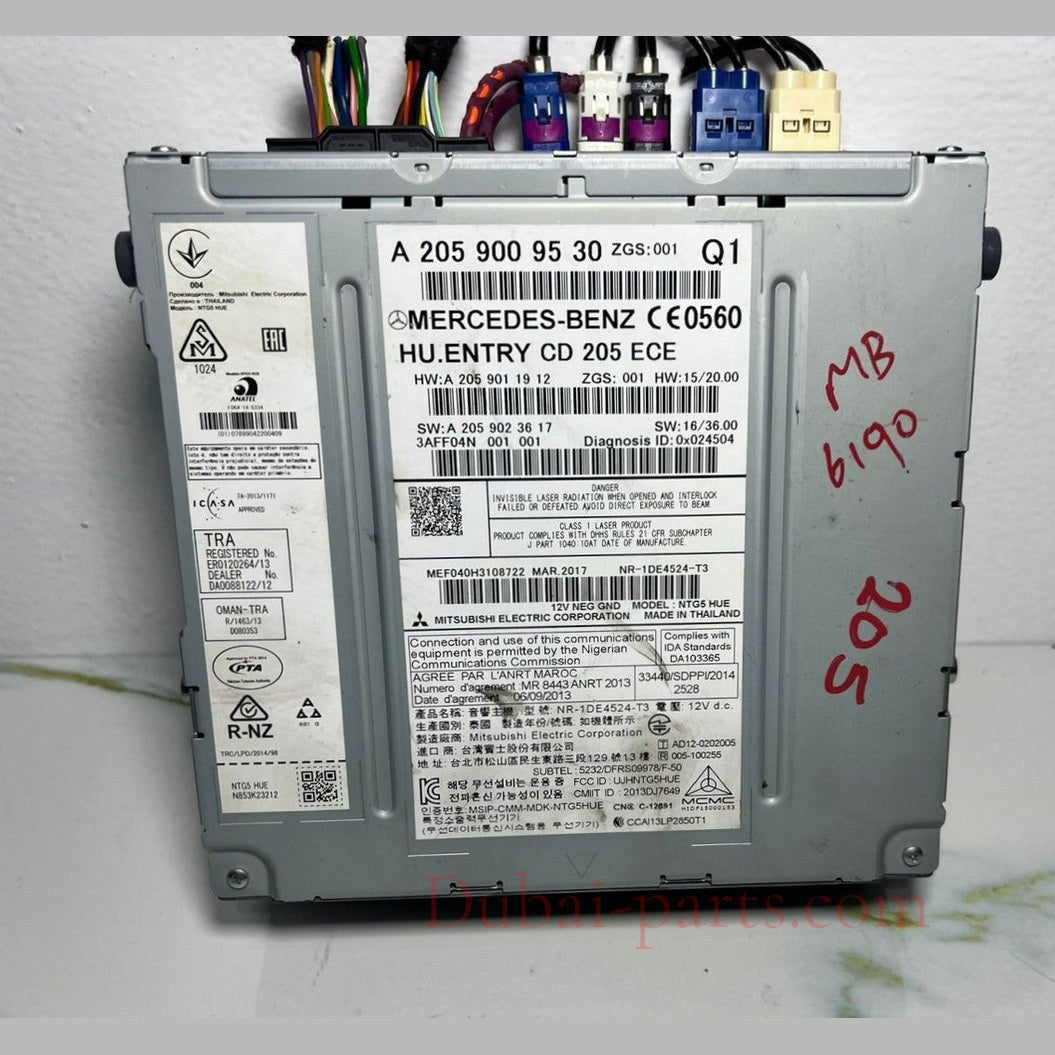 14-18 Mercedes W205 C300 Radio Audio Head Unit CD DVD Changer A205 9009530 OEM