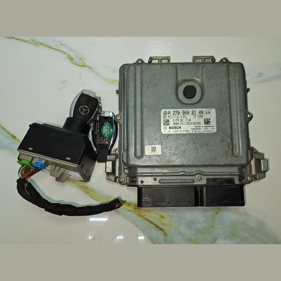 Mercedes GLA ECU Engine Control Module Ignition Key Switch Set A270 9002100 OEM