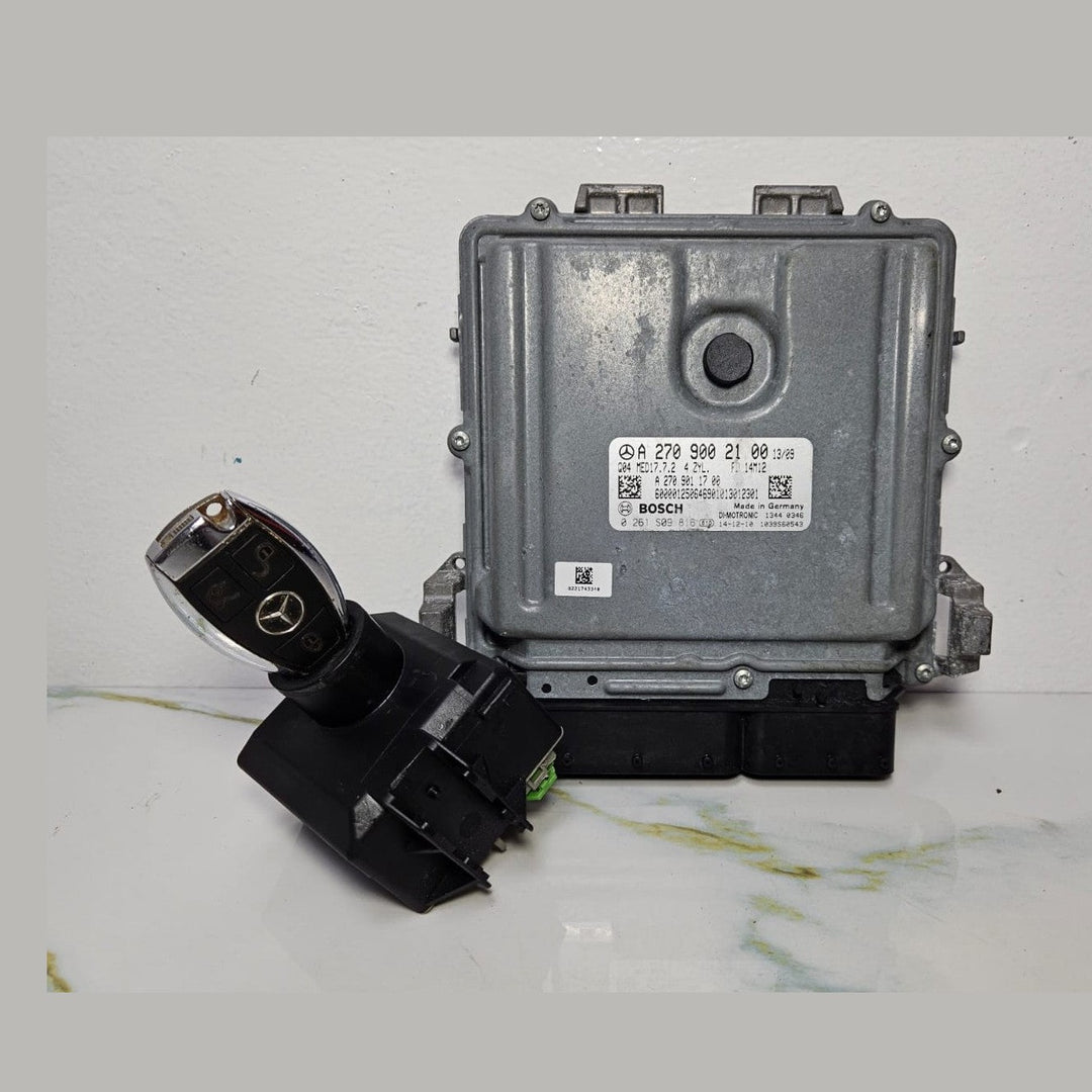 Mercedes CLA ECU Engine Control Module Ignition Key Switch Set A270 9002100 OEM