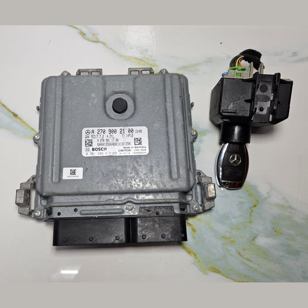 Mercedes CLA ECU Engine Control Module Ignition Key Switch Set A270 9002100 OEM