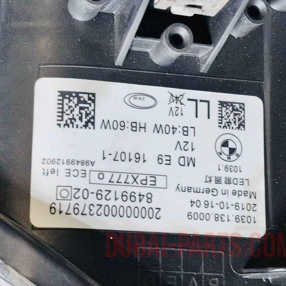 BMW G30 2016 2018 Headlight Xenon 8499129 LHS USED