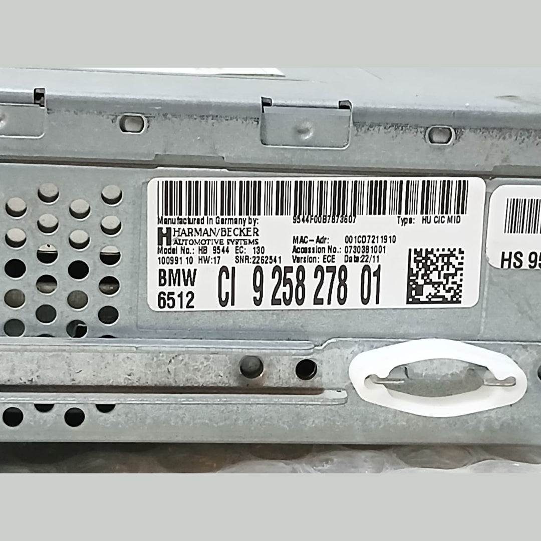 BMW E81 E90 E91 E92 E93 RADIO CD NAVIGATION GPS SAT NAV UNIT CIC MID CD38 9258178