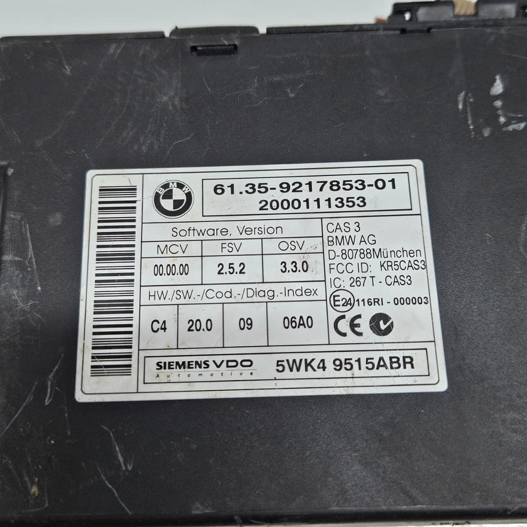 2012-2013 BMW 118i E90 Engine Control Unit DME ECU KEY SET 7620350