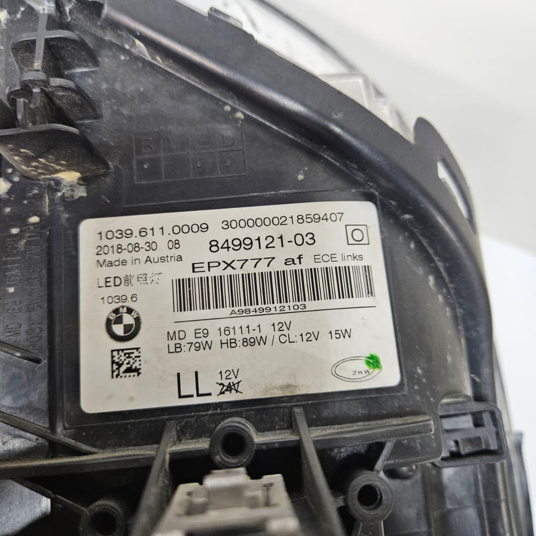 OEM BMW 5 Series G30 G31 LEFT FRONT Adaptive LED Headlight 8499121