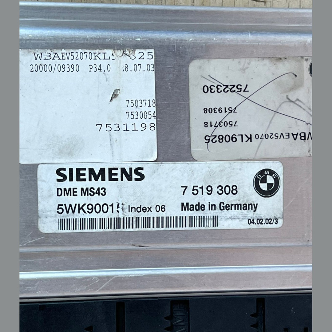 BMW 5 Series E39 / Z3 / E36 M54 Engine ECU DME MS43 7519308 – OEM Control Unit