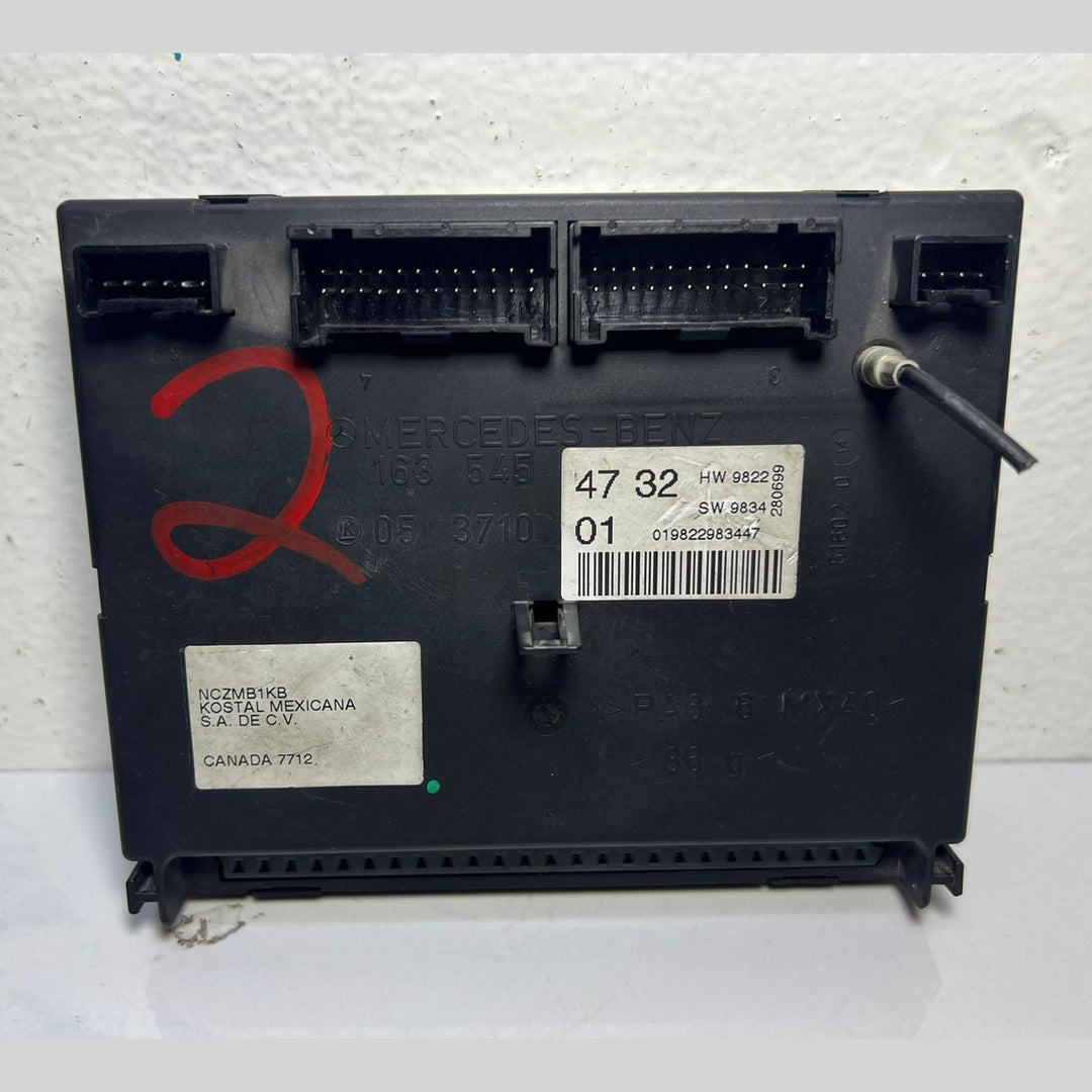Mercedes-Benz W163 ML -Class Comfort Control Module A163 5454732 OEM
