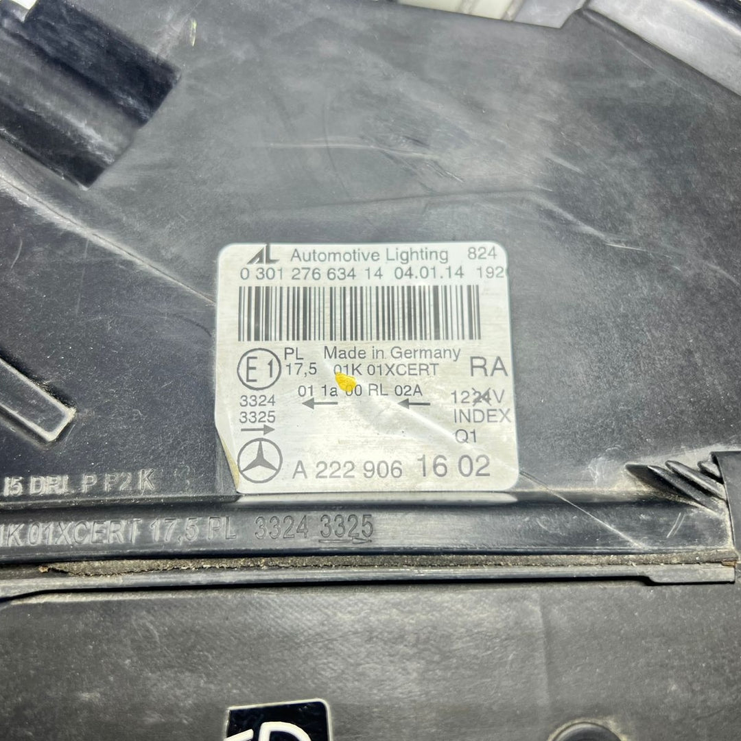 14-18 Mercedes W222 S400 Front Right Side Head light Headlamp Xenon A222 9061602 OEM