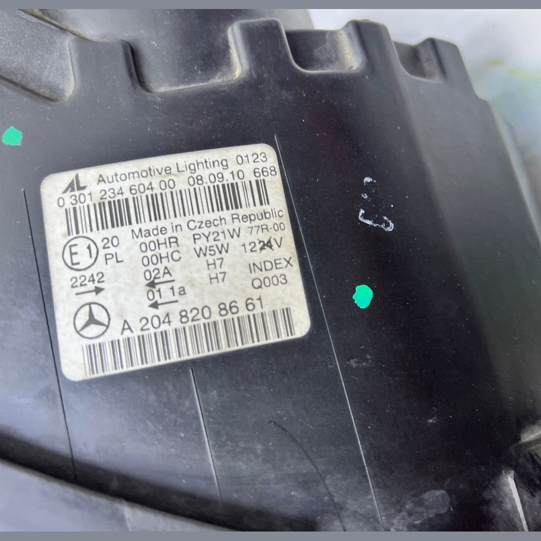 06-08 Mercedes W204 C-Class Front Right Side Head light Headlamp A204 8208661