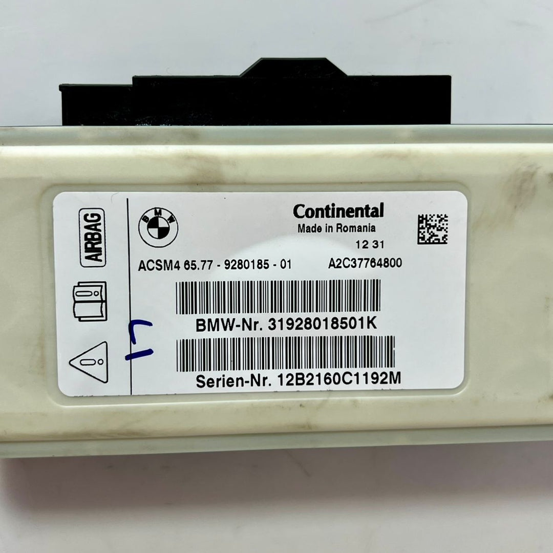 BMW 5 6 7 Series F01 F02 F03 F10 F11 F25 SRS Safety Control Unit Module 9280185