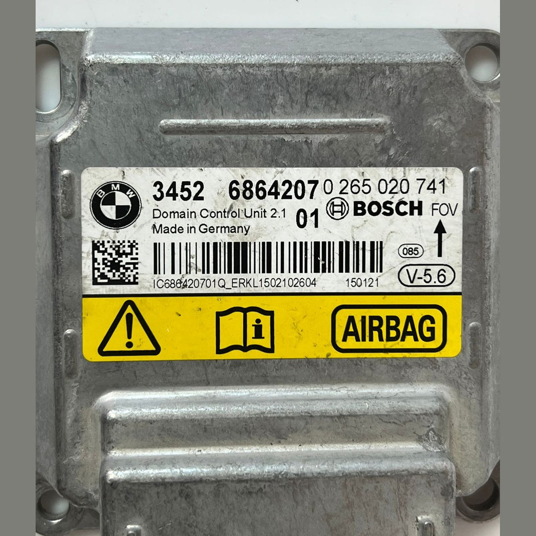 BMW Airbag Control Module ECU 6864207 Bosch 0265020741 – OEM SRS Unit