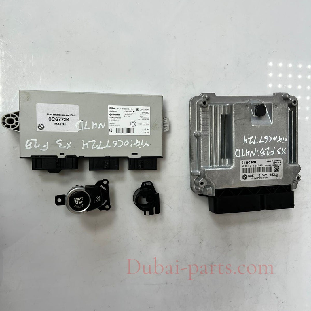 BMW X3 F25 / F10 N47 Engine ECU Set DDE + CAS  (8574092) – OEM