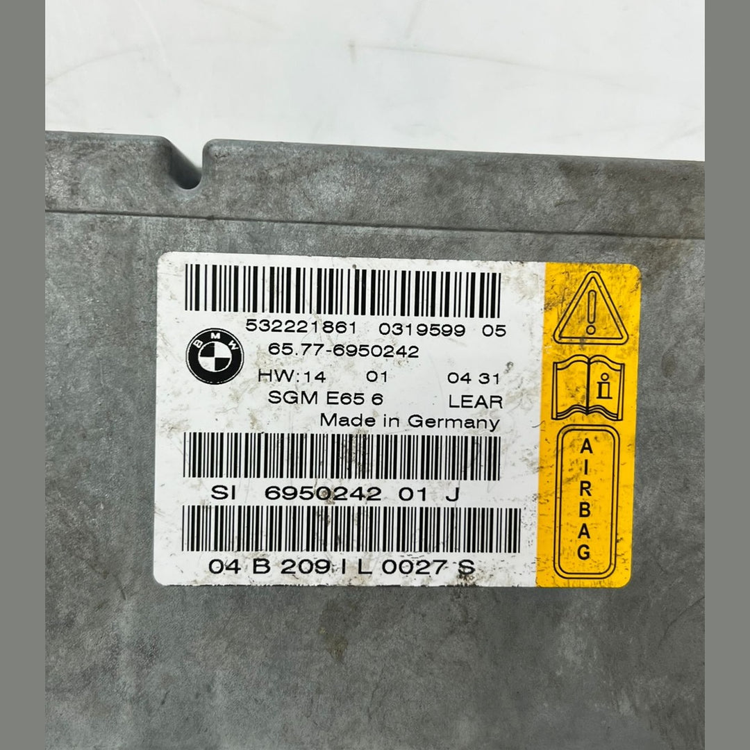 BMW 7 series E65 E66 4.5i 5.0i 6.0i ECU SRS AIR MODULE BAG WITH GATEWAY 6950242