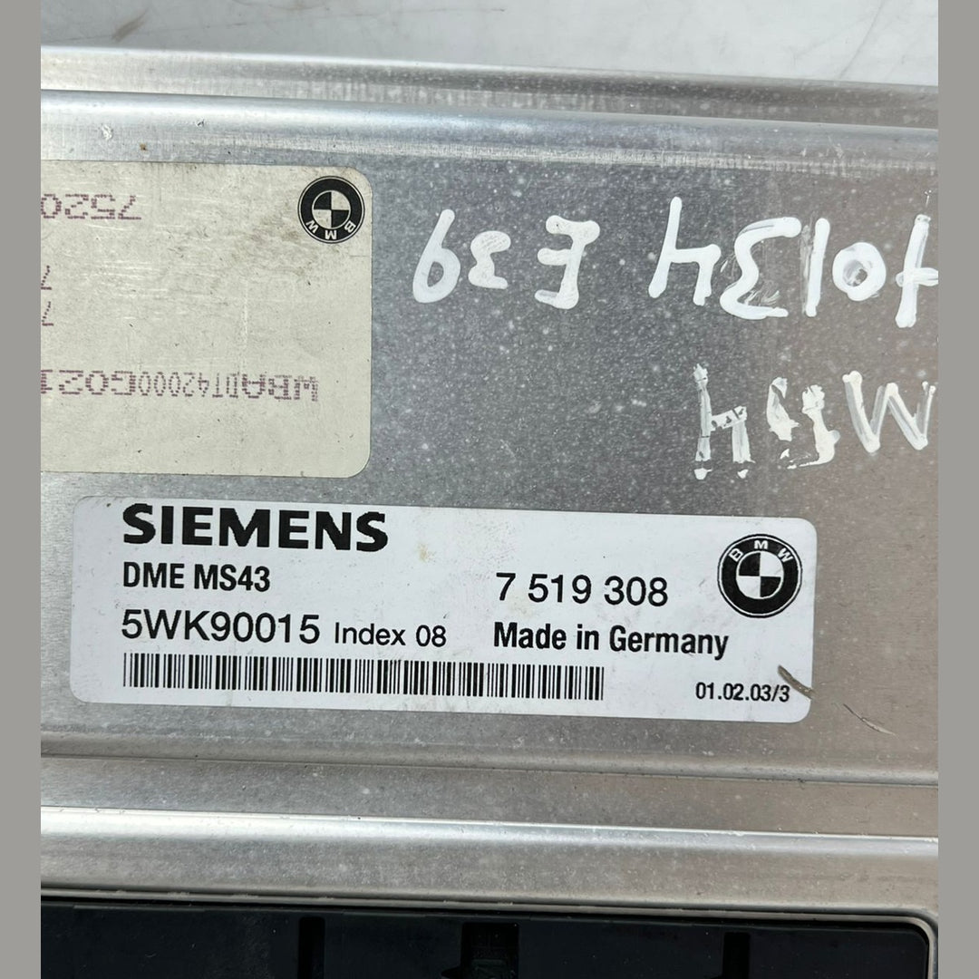BMW E39 525i M54 ECU MS43 Engine Control Unit Kit 7519308 OEM 2004 Complete Set