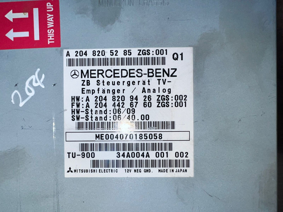 2010-2011 Mercedes-Benz C250 TV Tuner Module A2048205285 OEM