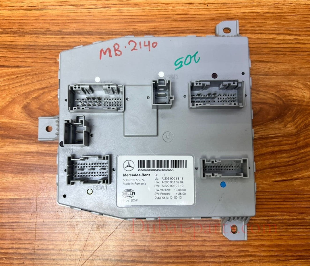 Mercedes-Benz Front SAM Body Control Module A2059006818 C-Class W205 OEM