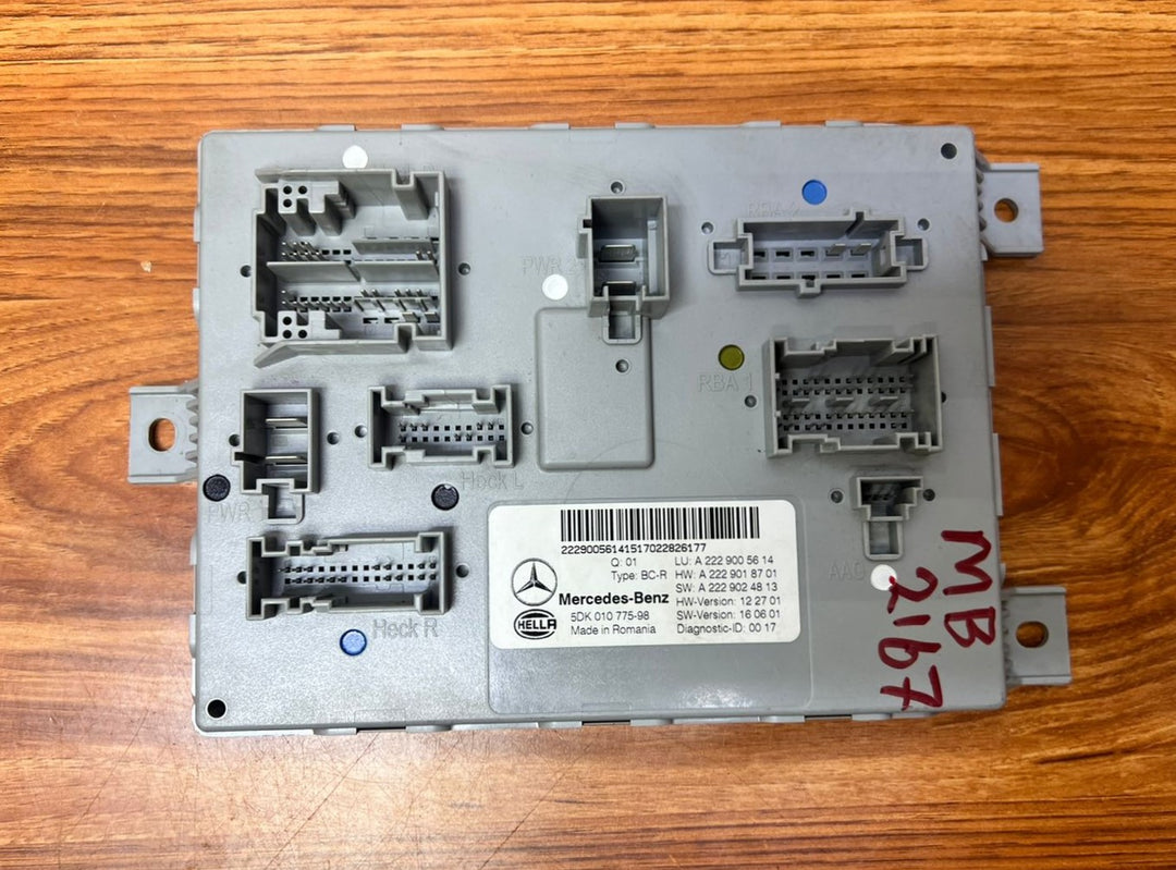 Mercedes-Benz S-Class Rear SAM Body Control Module A2229005614 W222 V222 X222 OEM