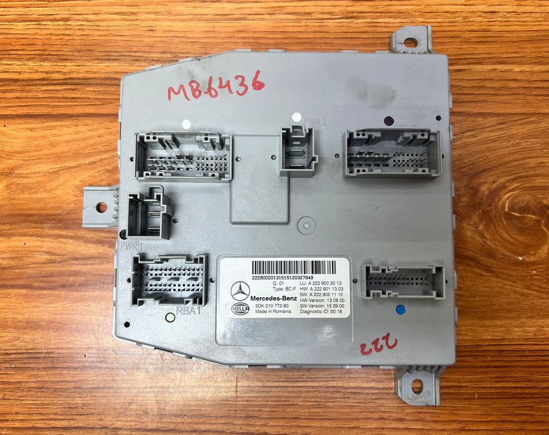 Mercedes-Benz S-Class Front SAM Body Control Module A2229002013 W222 V222 X222 OEM