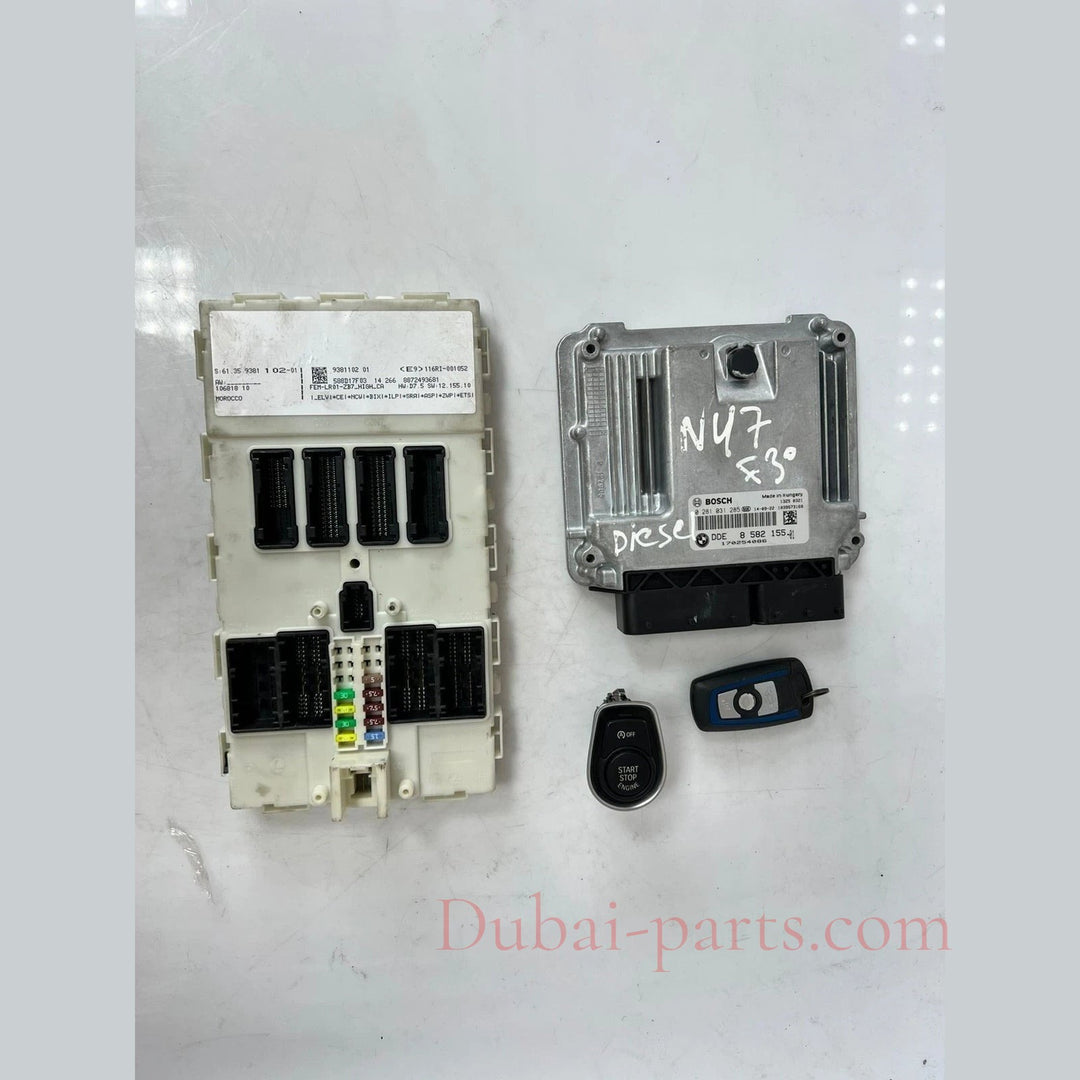 OEM BMW 320d F30 N47 2012 Engine Control Unit ECU Set Without Key (8582155) Bosch