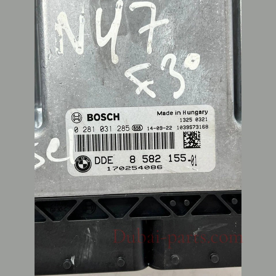 OEM BMW 320d F30 N47 2012 Engine Control Unit ECU Set Without Key (8582155) Bosch