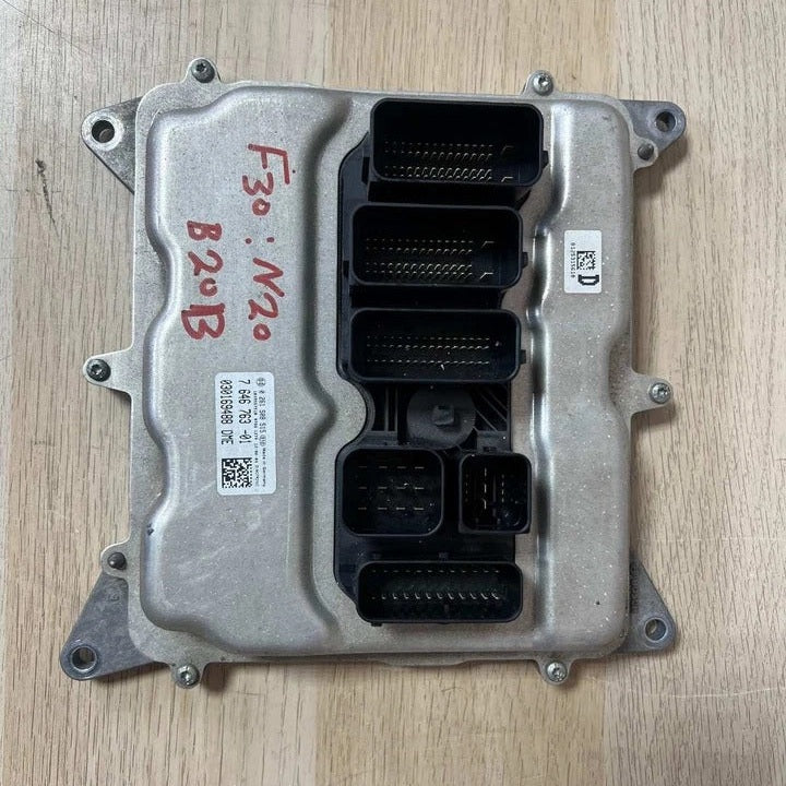2012 BMW 328i F30 N20 Engine Control Module DME ECU Set (7646763) – OEM