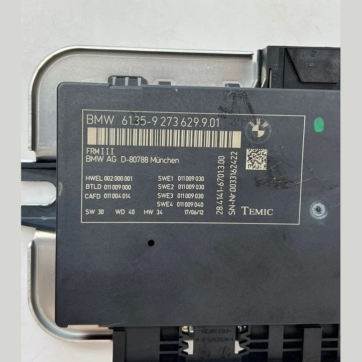 2011–2016 BMW 528i F10 F07 FRM3 Footwell Body Light Control Module (9273629) – OEM