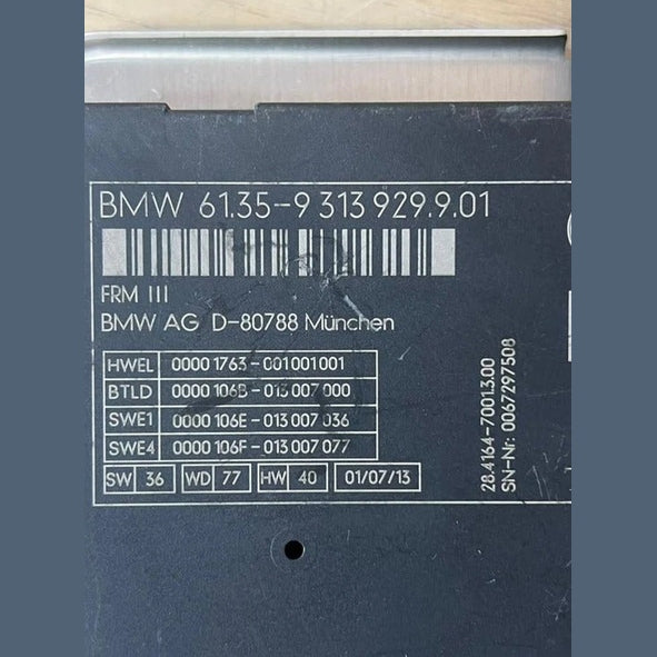 BMW F10 5 Series Footwell Light Control Module FRM3 9313929 OEM 2013-2015 LCI LED