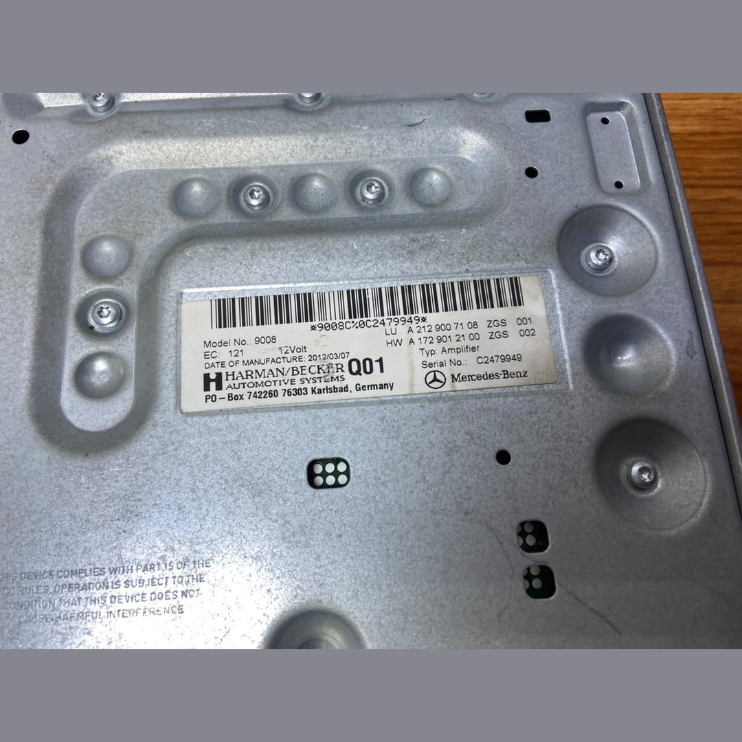 2010-2014 Mercedes-Benz W212 E-Class Sound Amplifier A212 9007108 OEM