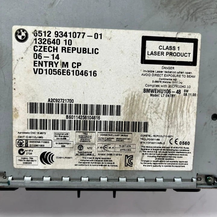 BMW 1 Series F20 F21, 2 Series F22, 3 Series F30 Radio Navigation Head Unit (9341077) – OEM