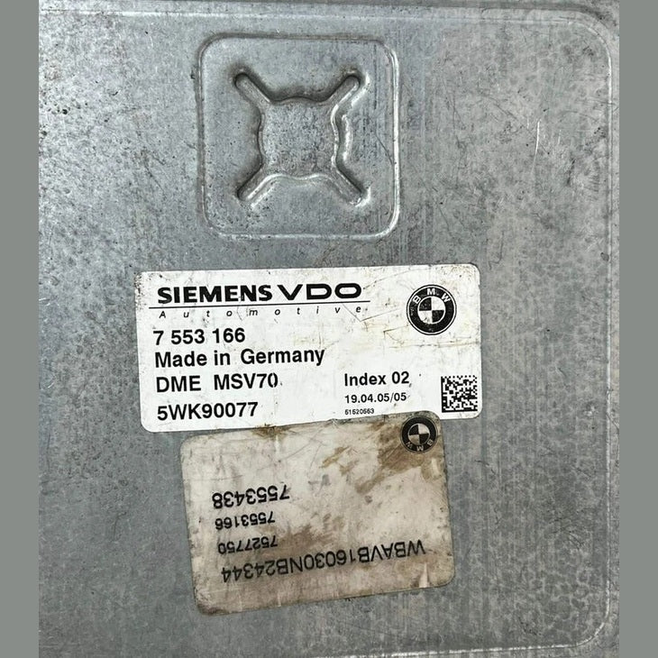 2006 BMW 530i E60 N52 Engine Control Unit ECU Module DME MSV70 (7553166) – OEM